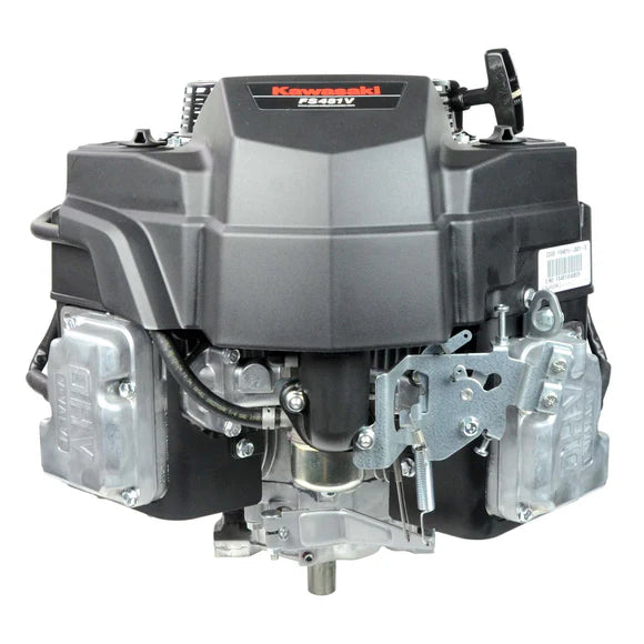 Kawasaki engine on a white background and red label