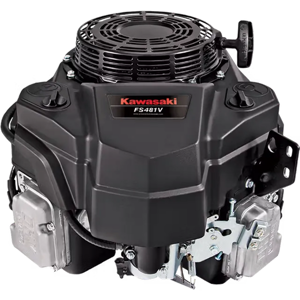 Front view of Kawasaki FS481V engine on white background