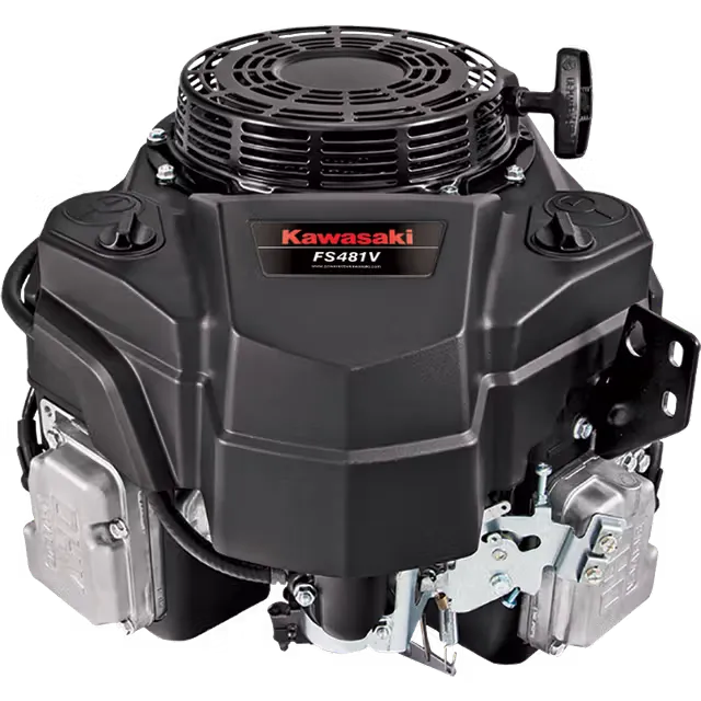 Front view of Kawasaki FS481V engine on white background