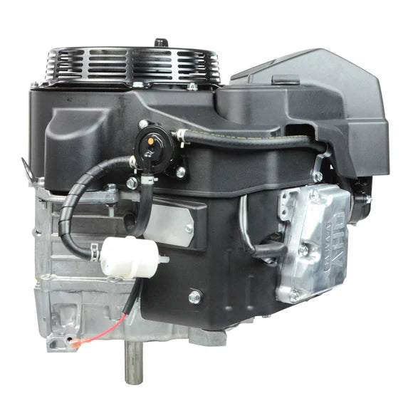 Engine block with various components on a white background